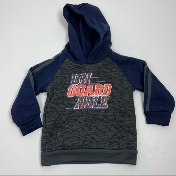 Two Piece Boys Two Tone Hooded Sweatshirt and Striped Sweatpants Set Size 2T - Picture 4 of 13